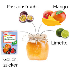 Mango-Passionsfrucht-Marmelade