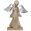 Engel aus Mangoholz mit Metall-Flügeln (B21xH25xT6 cm)