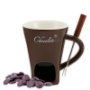 Schokoladen-Fondue-Tasse mit Schokoladenchips