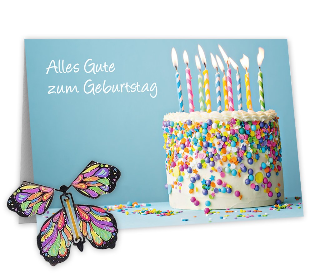 Grußkarte für liebe Wünsche zum Geburtstag