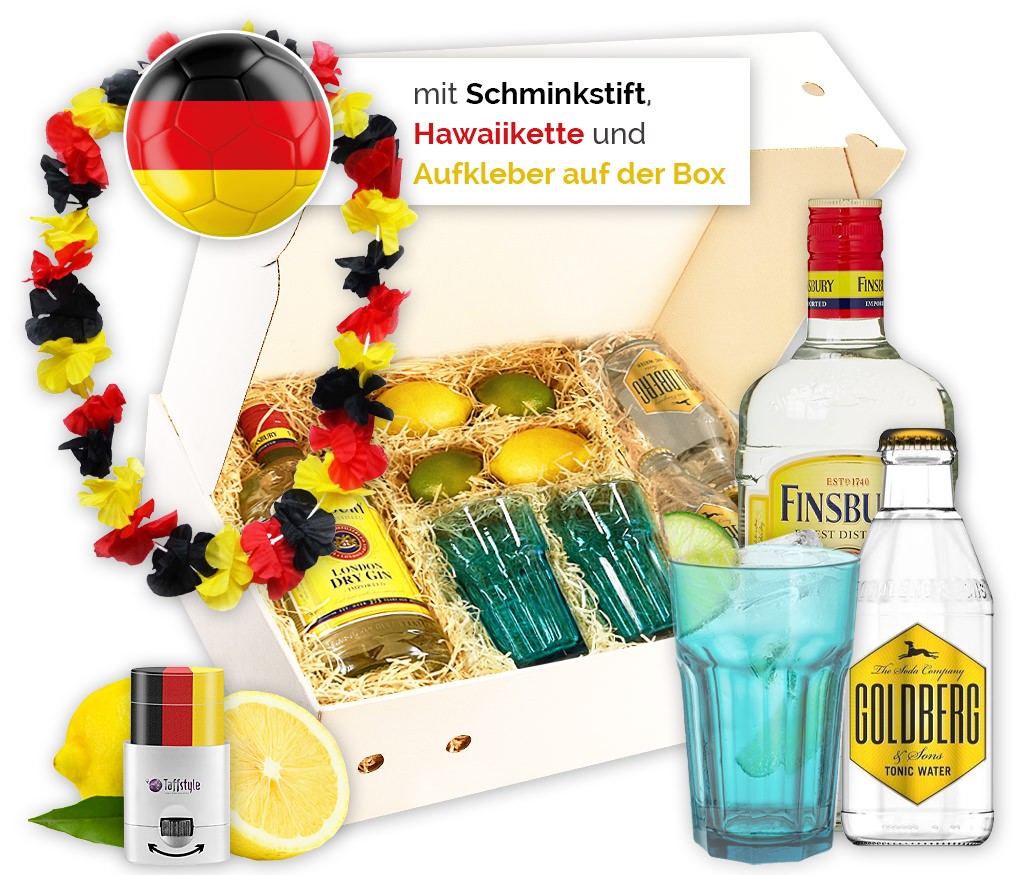 Cocktailbox Gin Tonic mit allen Zutaten für den klassischen Cocktail als Hit für die nächste Party