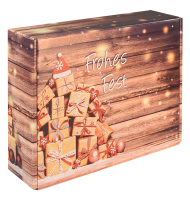Verpackungsdesign: "Frohes Fest" (Weihnachtsbox mit vielen Geschenken)