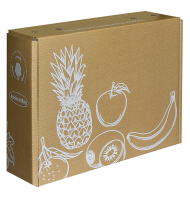 Verpackungsdesign: "Die Natürliche" (naturbelassene Box mit weißen Aufdruck)