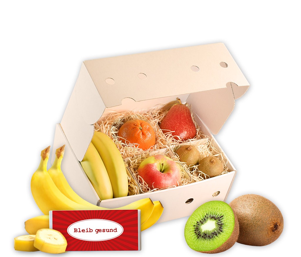 Obstbox Bleib gesund mit frischem Obst und gesunden Nusskernen