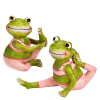 2er-Set Yoga-Frosch gr&uuml;n/rosa