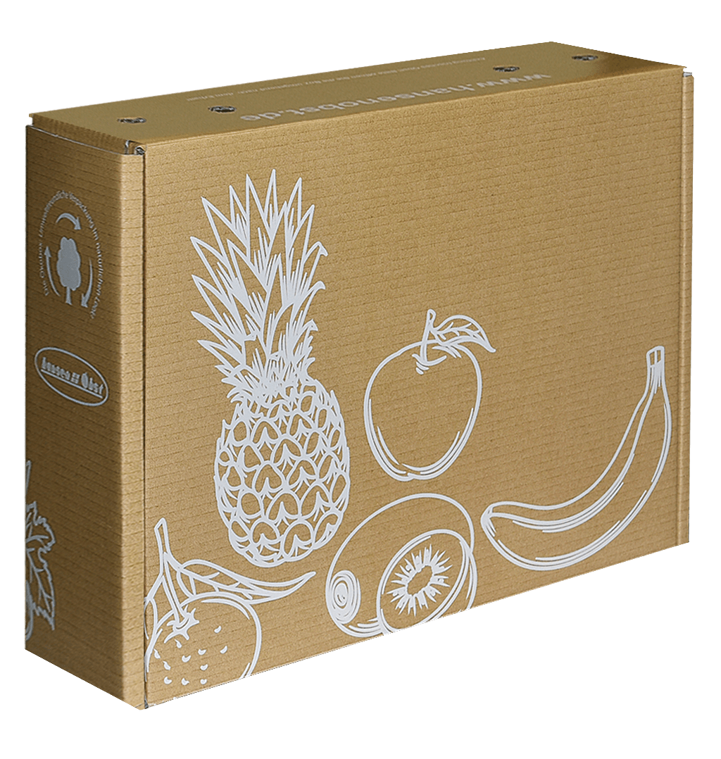 Verpackungsdesign: "Die Umweltbewusste" (naturbelassene Box mit weißen Aufdruck)