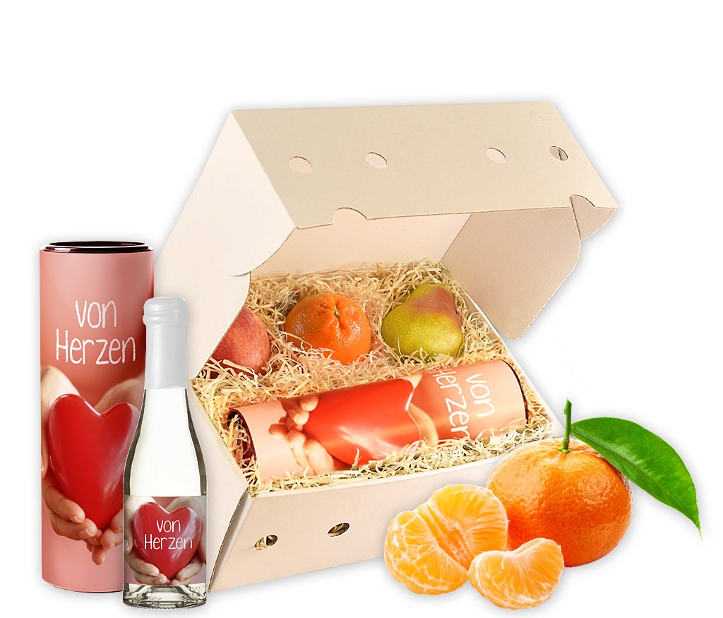 Obstbox "Für Mama" mit Sekt und frischem Obst